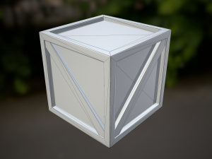 pbr wooden crate 3Dモデル