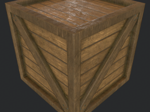 pbr wooden crate 3D Model