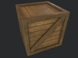 pbr wooden crate 3Dモデル