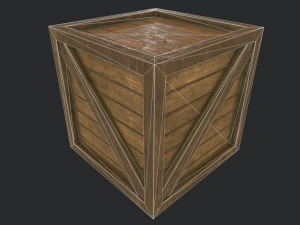 pbr wooden crate 3Dモデル