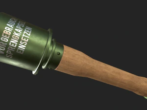 pbr stielhandgranate - wwii german m24 stick grenade 3D Model