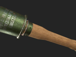 pbr stielhandgranate - wwii german m24 stick grenade 3D Model