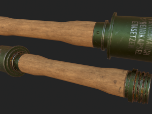 pbr stielhandgranate - wwii german m24 stick grenade 3D Модель