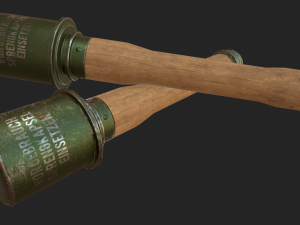 pbr stielhandgranate - wwii german m24 stick grenade 3D Модель