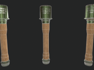 pbr stielhandgranate - wwii german m24 stick grenade 3D Модель