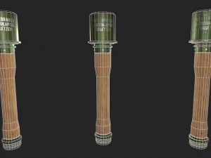 pbr stielhandgranate - wwii german m24 stick grenade 3D Model