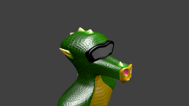 dragon head helmet 3D Model .c4d .max .obj .3ds .fbx .stl .blend 