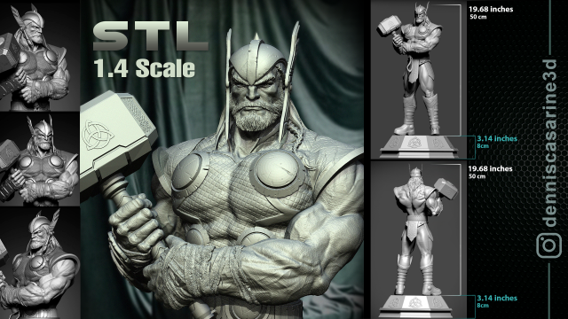 THOR - Badass 3D print model 3D Print Model .c4d .max .obj .3ds .fbx .stl .blend 