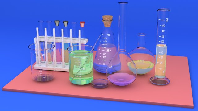 flask Modèle 3D .c4d .max .obj .3ds .fbx .stl .blend 