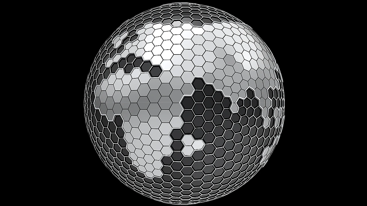 hexagon planet earth 3D Model .c4d .max .obj .3ds .fbx .stl .blend 
