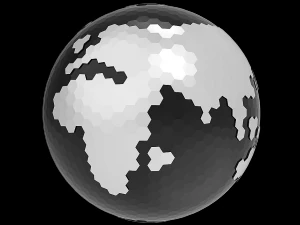 hexagon planet earth 3D Model