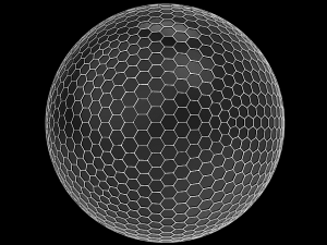 hexagon planet earth 3D-Modell