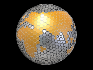 hexagon planet earth 3D-Modell