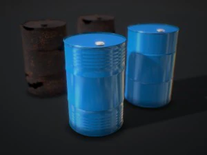 dois tipos de barris de petróleo Modelo 3D
