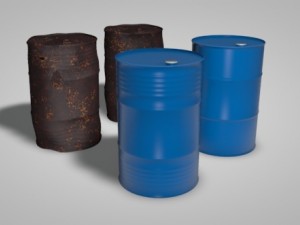 two types of oil barrels Modelo 3D