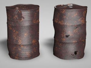 two types of oil barrels Modelo 3D