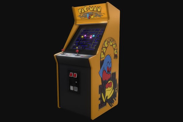 classic arcade game machine 3D Модель .c4d .max .obj .3ds .fbx .stl .blend 