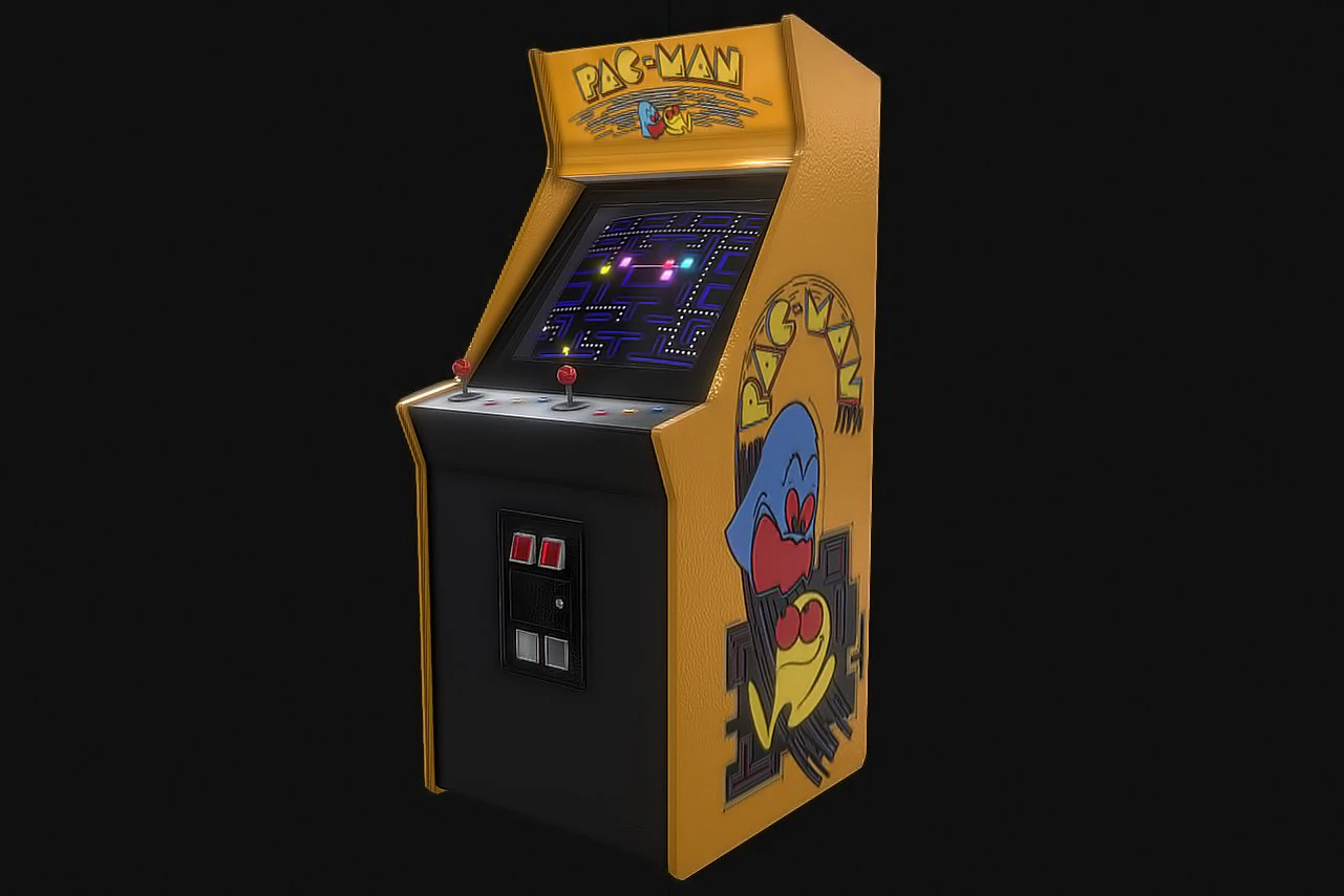 classic arcade game machine 3D Model .c4d .max .obj .3ds .fbx .stl .blend 
