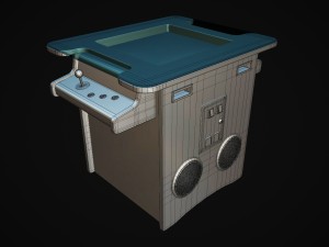 cocktail table arcade game machine 3D Model