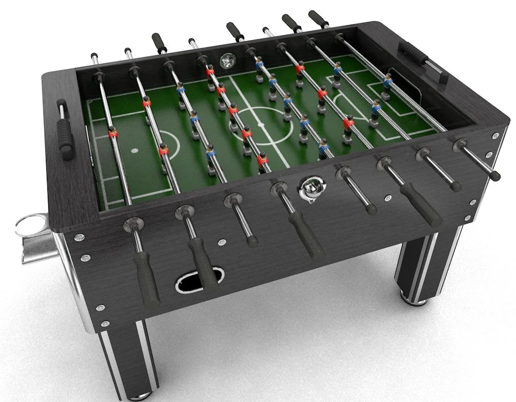 football foosball table game 3D Model .c4d .max .obj .3ds .fbx .stl .blend 