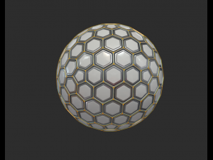 sci-fi hexa sphere 3D 模型