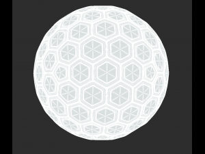 sci-fi hexa sphere 3D 模型