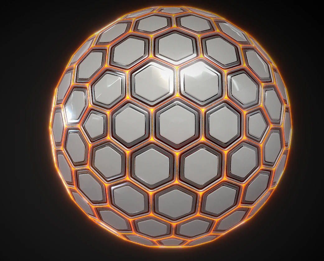 esfera hexa de fic&ccedil;&atilde;o cient&iacute;fica Modelo 3D .c4d .max .obj .3ds .fbx .stl .blend 