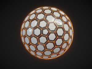 sci-fi hexa sphere 3D 模型