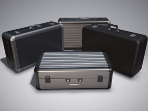 metal briefcases - low high poly 3D Модель