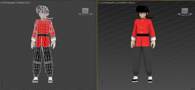 ranma model vr - ar - low-poly 3D Model .c4d .max .obj .3ds .fbx .stl .blend