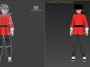 модель ranma vr - ar - low-poly 3D Модель