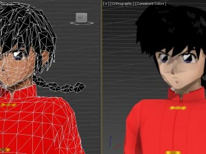 модель ranma vr - ar - low-poly 3D Модель