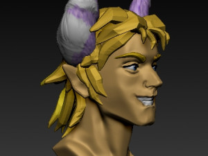 young demon face 3D Model