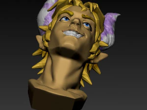 cara de dem&ocirc;nio jovem Modelo 3D