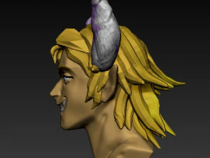 cara de dem&ocirc;nio jovem Modelo 3D