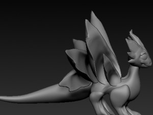 winged pink dragon 3D Model