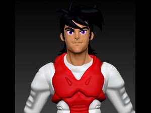samuray ronin warrior red first costume 3D Model