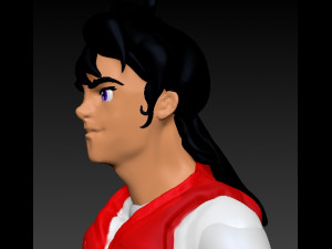 samuray ronin warrior red first costume 3D Model