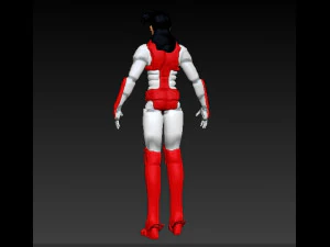 samuray ronin guerreiro vermelho primeira fantasia Modelo 3D