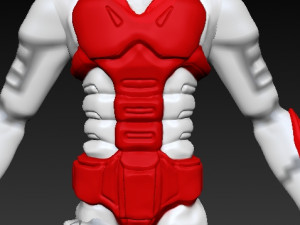 samuray ronin warrior red first costume 3D Model