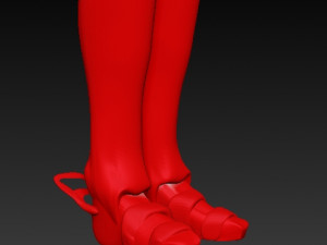 samuray ronin warrior red first costume 3D Model