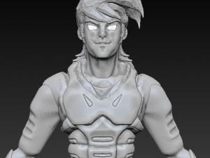 samuray ronin warrior red first costume 3D Model