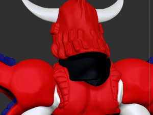 samuray with red armor 3D Model