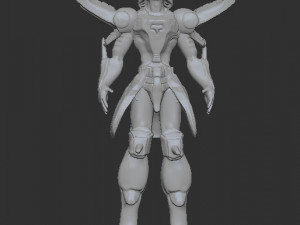 samuray with red armor 3D Model