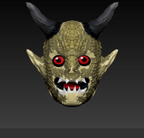 demon mask 3D Модель .c4d .max .obj .3ds .fbx .stl .blend 