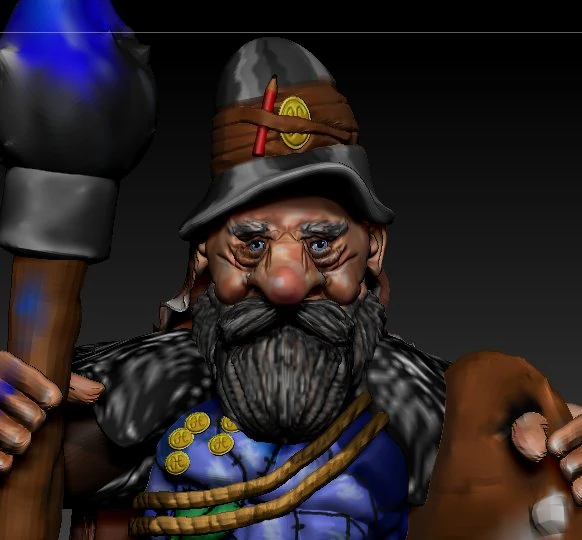 dwart painter 3D Model .c4d .max .obj .3ds .fbx .stl .blend