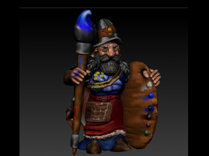 dwart painter 3D-Modell