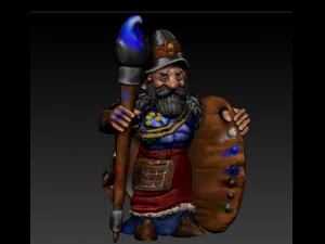 dwart painter 3D Model