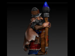 dwart painter 3D Model
