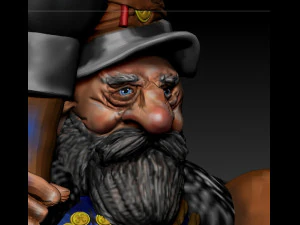 dwart painter 3D Model